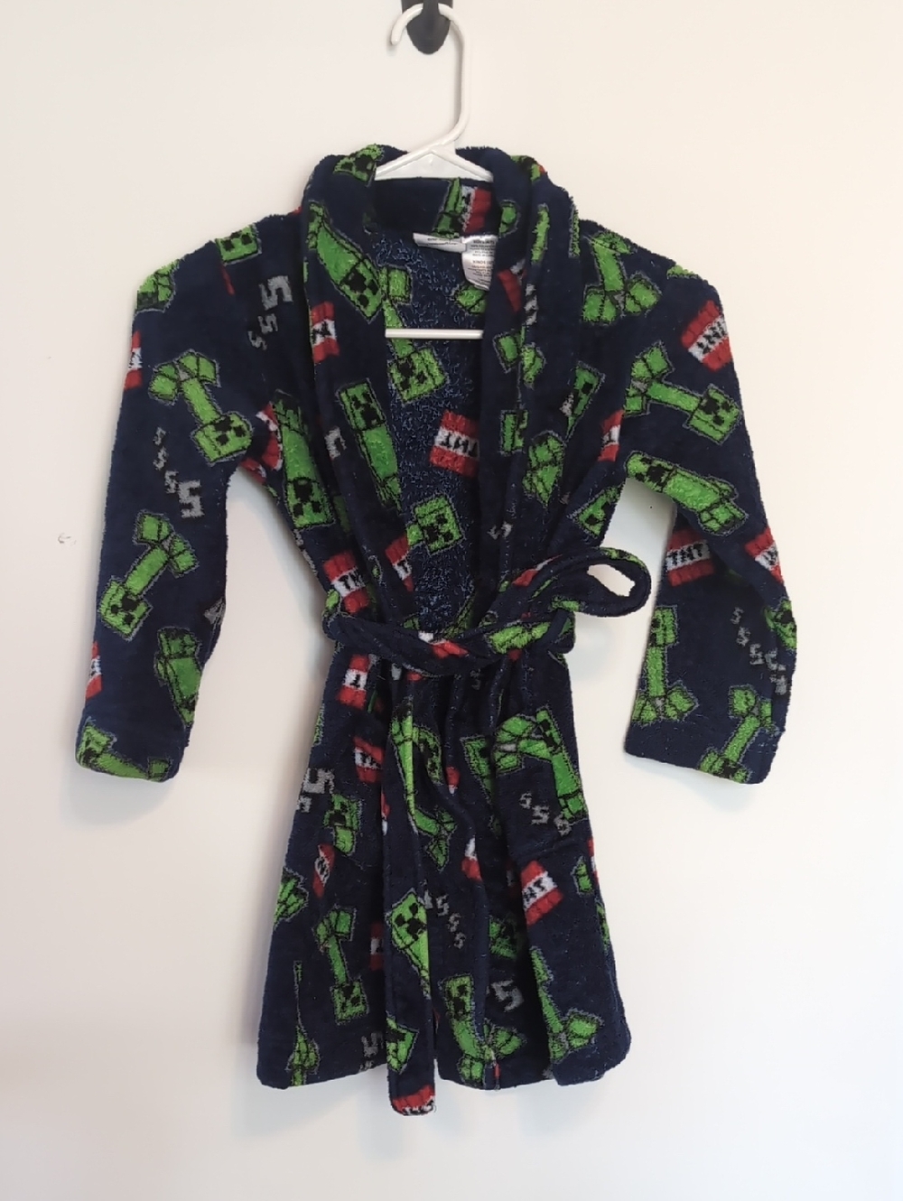 Minecraft Creeper TNT Robe Boys Size 6/7 See Condition